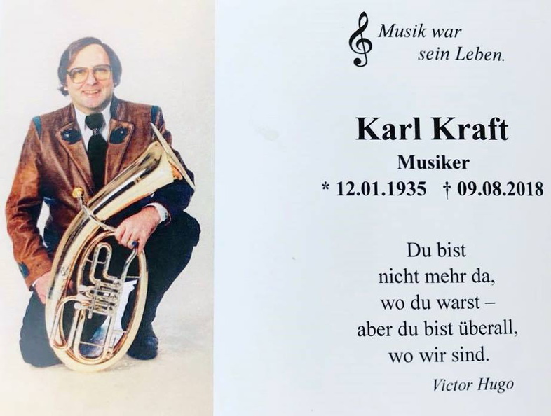 Kraft Karl 1935 2018 Todesanzeige