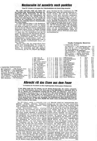 FCTV Urbach SpVgg Neckarsulm 05.10.1969