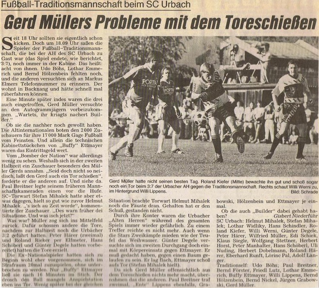 Fussball Hit 18.08.1989 SC Urbach AH FC Rhein-Main Promineten-Mannsschaft Zeitungsbericht.jpg