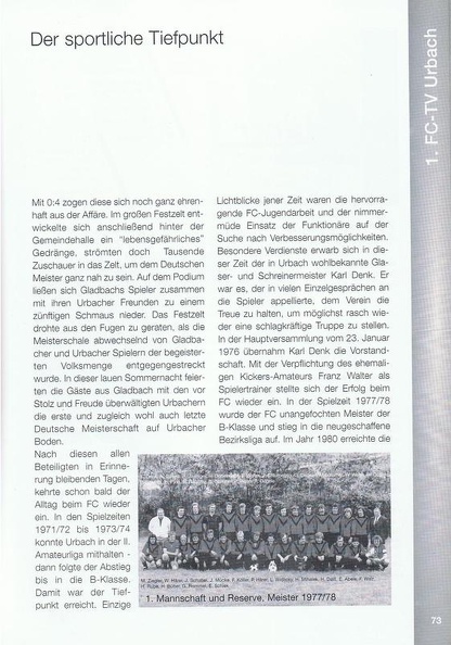 100 Jahre Turnen 75 Jahre Fussball Vereinschronik Seite 73