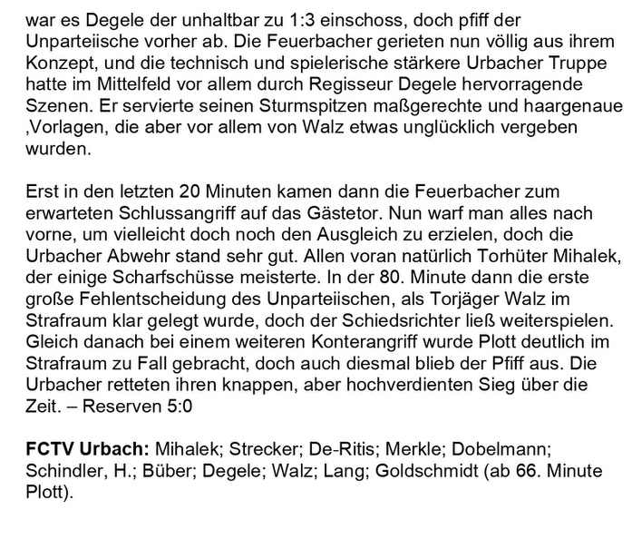 SpVgg Feuerbach FCTV Urbach Saison 1971 72 am 24.10.1971 Seite 2