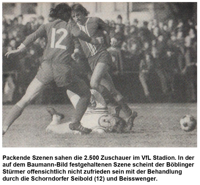 VfL Schorndorf Saison 1972 1973 VfL Schorndorf SpVgg Boeblingen Spielszene 1