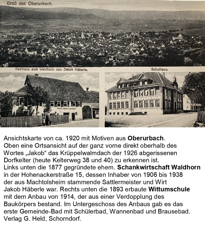 Ansichtskarten Urbach Ortsansichten Ansichtskarte  F07