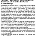 SC Urbach Saison 2025 26 Spieltag 31.08.2025 Teil 1