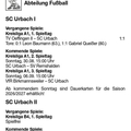 SC Urbach I Kreisliga A1 1. Spieltag 23.08.2026