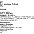 SC Urbach I Kreisliga A1 Saison 2026 27 UM Spieltag 13.09.2026