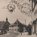 Unterurbach Loewen Schild Ruoff Schulhaus Aufnahme17.06.1958 Josef Uhl (20 Besuche) Unterurbach Loewen Schild Ruoff Schulhaus Aufnahme17.06.1958 Josef Uhl
