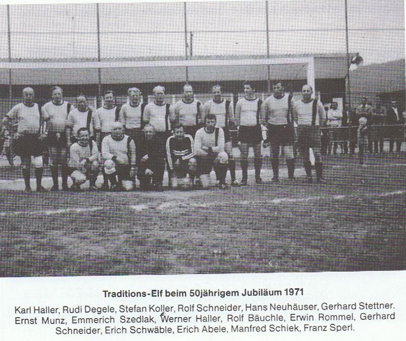 FCTV Urbach Traditionself bim 50jaehrigen Jubilaeum 1971