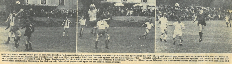 TSV Urbach Nachbarschaftsturnier 10. und 11. Juni 1967 Fotos