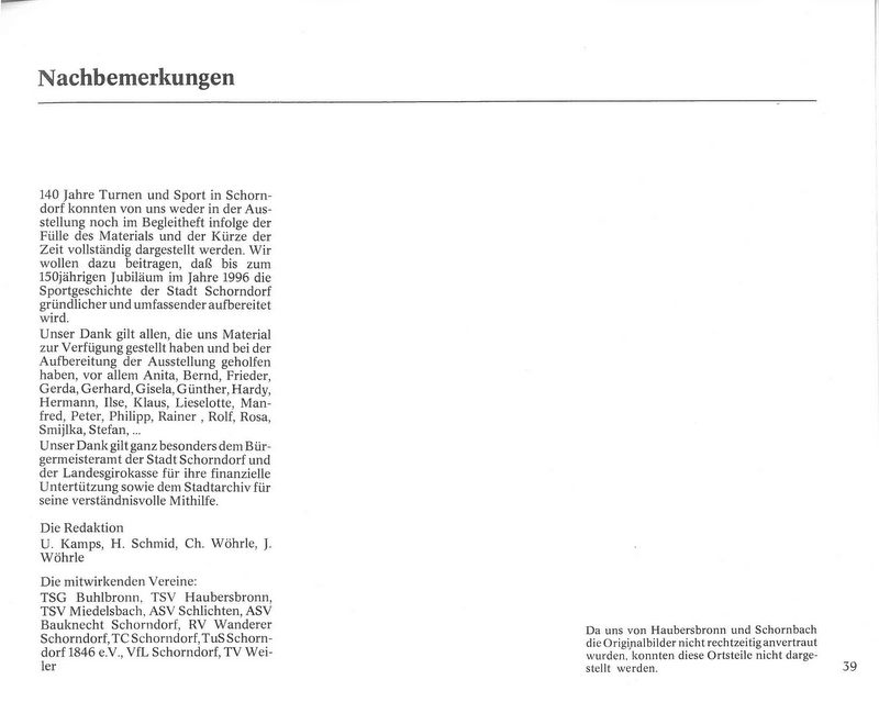 Sport in Schorndorf Nachbemerkungen Seite 39